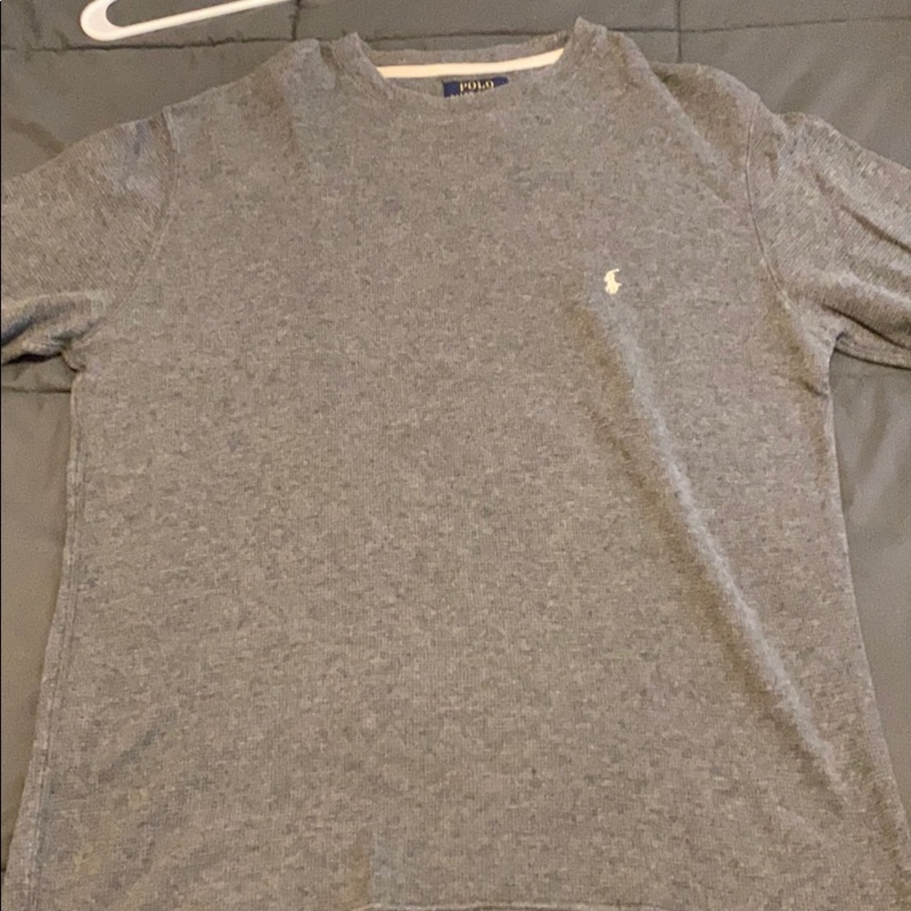 Men’s grey polo thermal Large.